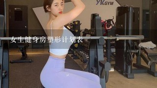 女生健身房塑形计划表