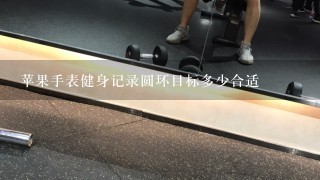 苹果手表健身记录圆环目标多少合适